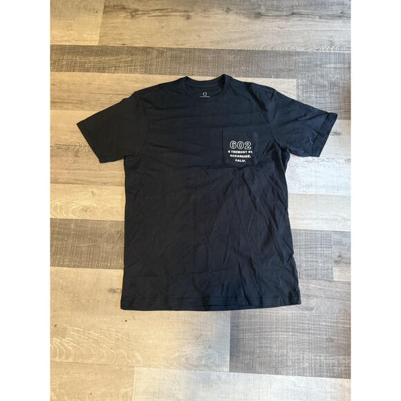 Brixton Shirt Mens Medium Black 602 Tremont St Oceanside California Pocket Tee - Picture 2 of 10